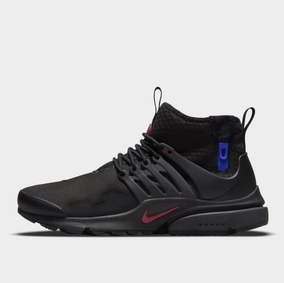 Mens Nike Air Presto Mid Utility Sneakers Black Blue Brand New - Picture 2 of 8
